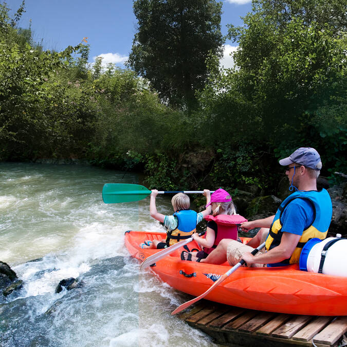 Canoë sur la Save, Lombez, Samatan, Gers, Gascogne, France